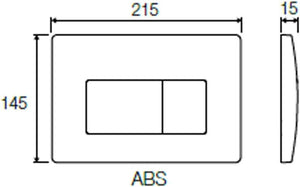 Placca bianca di scarico p1 per cassetta incasso tropea 3 VS0871301 valsir
