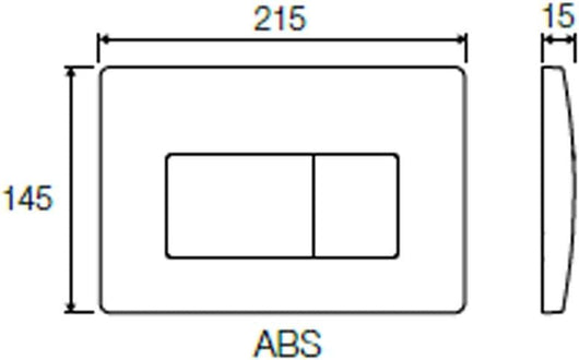 Placca bianca di scarico p1 per cassetta incasso tropea 3 VS0871301 valsir