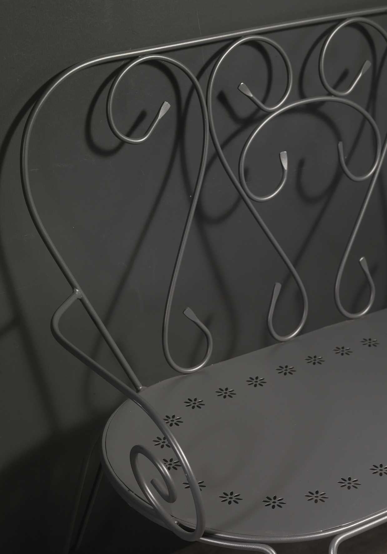 Panchina da Giardino 105x48xh88 cm in Metallo New Old Antracite