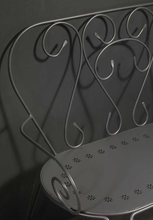 Panchina da Giardino 105x48xh88 cm in Metallo New Old Antracite