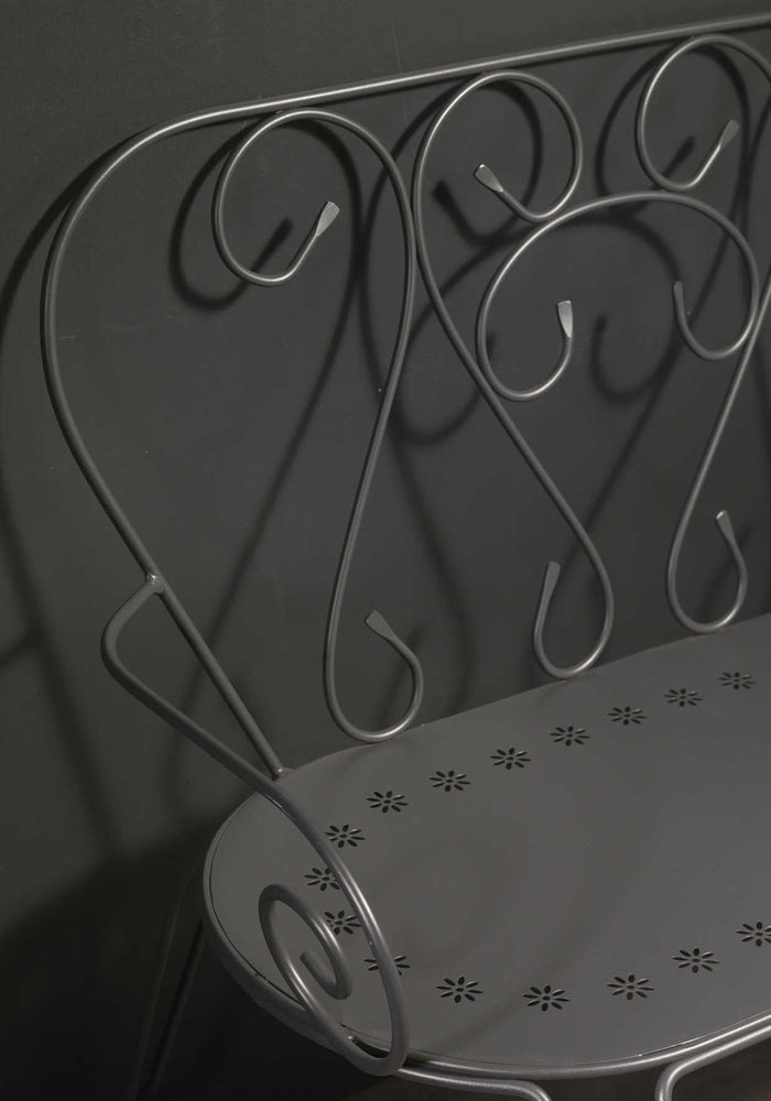 Panchina da Giardino 105x48xh88 cm in Metallo New Old Antracite