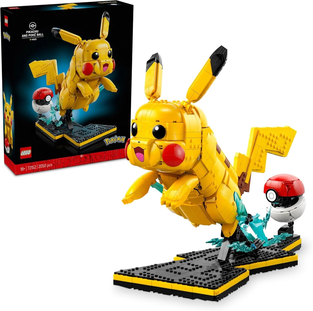 LEGO Pokemon Pikachu e Poke Ball -  Tratto dall`Anime con Figura Snodabile ed Espositore - Eta 18+