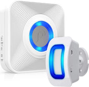 Sistema di Allarme Senza Fili con Sensore di Movimento e Ricevitore - Sicurezza Domestica - Raggio di Azione 150m - 58 Segnali di Allarme Display a LED - Avviso di Entrata