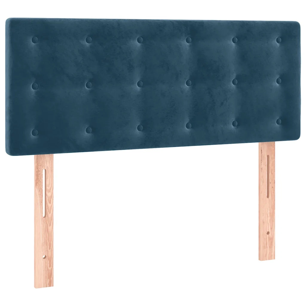 Letto a Molle con Materasso e LED Blu Scuro 120x190 cm in Velluto 3270181