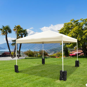 Set 4 Piedistalli Zavorra per Ancoraggio Gazebo con chiusura a Velcro Nero