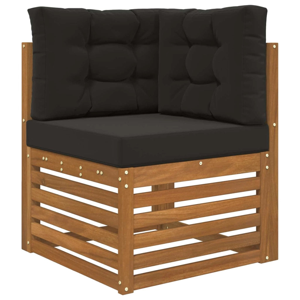 Cuscino per divano da esterno 3 pcs Nero Poliestere 900768
