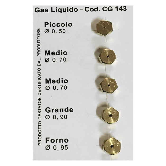 UGELLI PER CUCINA per gpl  - Blister Koncreto