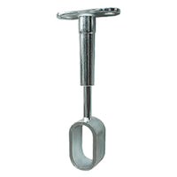 REGGITUBO CENTRALE PER TUBO OVALE mm 15 x 30 - aperto cromato - pz. 1  - Blister Koncreto