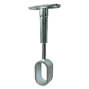 REGGITUBO CENTRALE PER TUBO OVALE mm 15 x 30 - aperto cromato - pz. 1  - Blister Koncreto