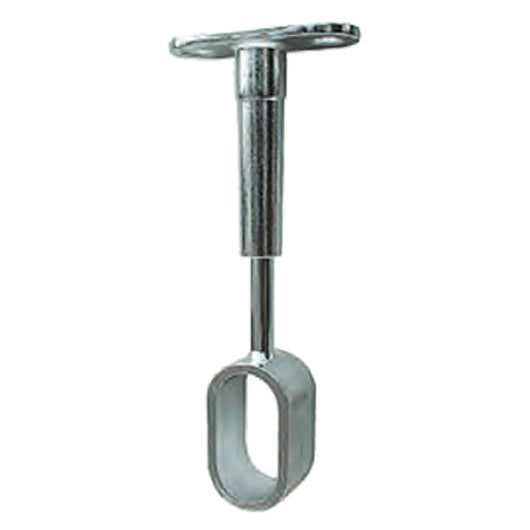 REGGITUBO CENTRALE PER TUBO OVALE mm 15 x 30 - aperto cromato - pz. 1  - Blister Koncreto