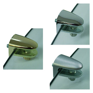 MORSETTO REGGICRISTALLO cromo lucido - pz. 2  - Blister Koncreto