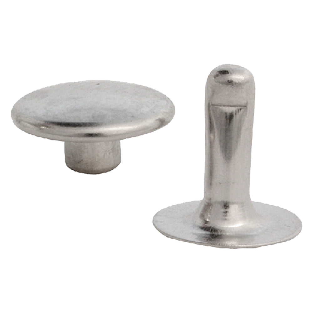 RIVETTO NICHELATO CON TESTA MASCHIO/FEMMINA N. 33  - pz 50  - Blister Koncreto