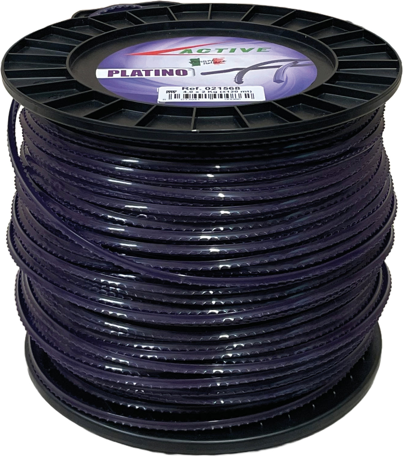 Active FILO SEGHETTATO PER DECESPUGLIATORE PLATINO Col. Viola mm. 4,0x120 mt.( kg.2)