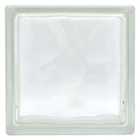 MATTONE IN VETROCAMERA ONDULATO cm 19 x 19 x 8 - verde- 6 pezzi