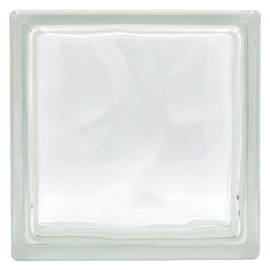 MATTONE IN VETROCAMERA ONDULATO cm 19 x 19 x 8 - verde- 6 pezzi