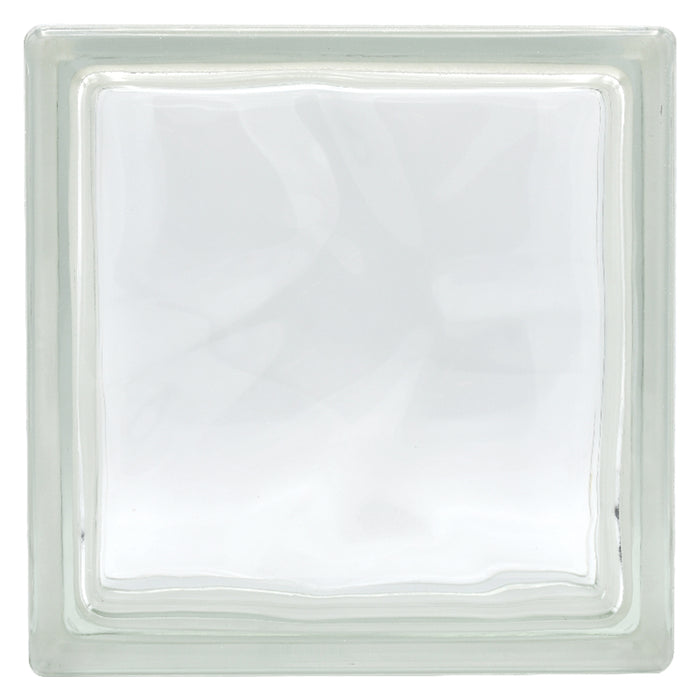 MATTONE IN VETROCAMERA ONDULATO cm 19 x 19 x 8 - verde- 6 pezzi