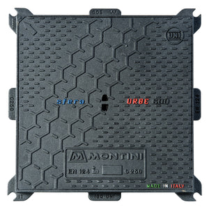 CHIUSINO IN GHISA CLASSE C250 URBE - 40 x 40 - Kg 12  - MONTINI