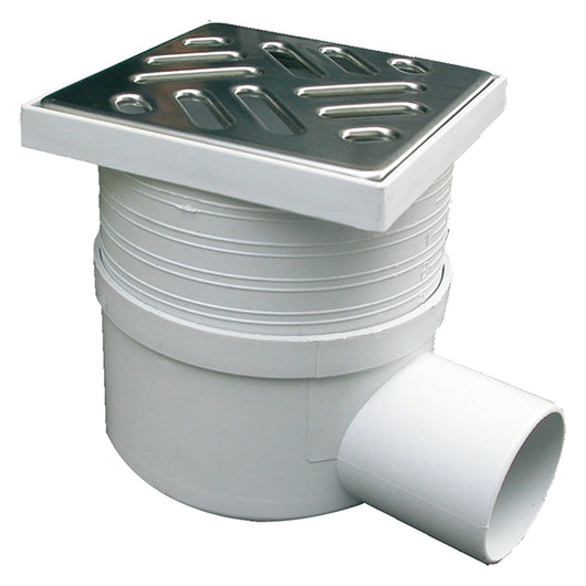 CHIUSINO SIFONATO TELESCOPICO cm 11 x 11 x h. 7-11 - attacco Ã? 50 mm