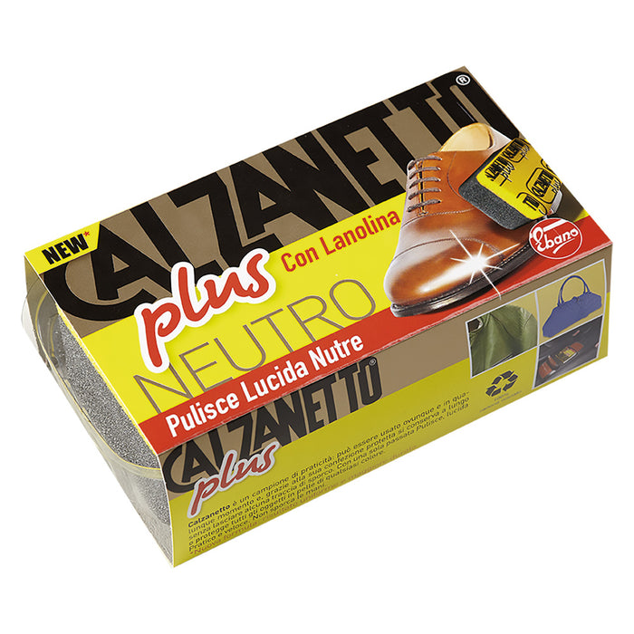 SPUGNA LUCIDA SCARPE 'PLUS' colore marrone- 12 pezzi  - EBANO