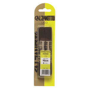 LACCI PIATTI cm. 110 neri - blister 1 paio  - EBANO