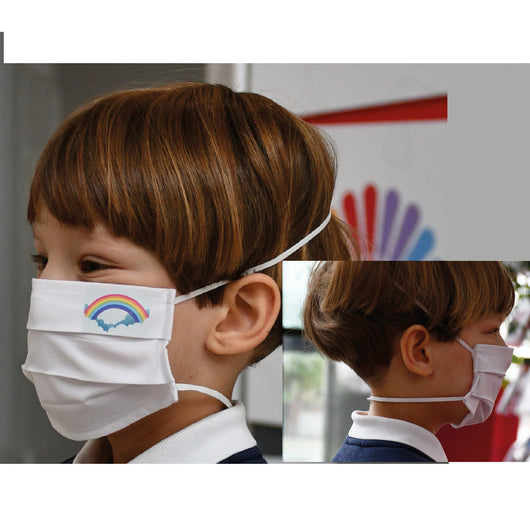 MASCHERINA IGIENICA PROTETTIVA RIUTILIZZABILE 'BAM blu cm. 18 x 7 - 2/5 anni- 3 pezzi  - MADE IN ITALY