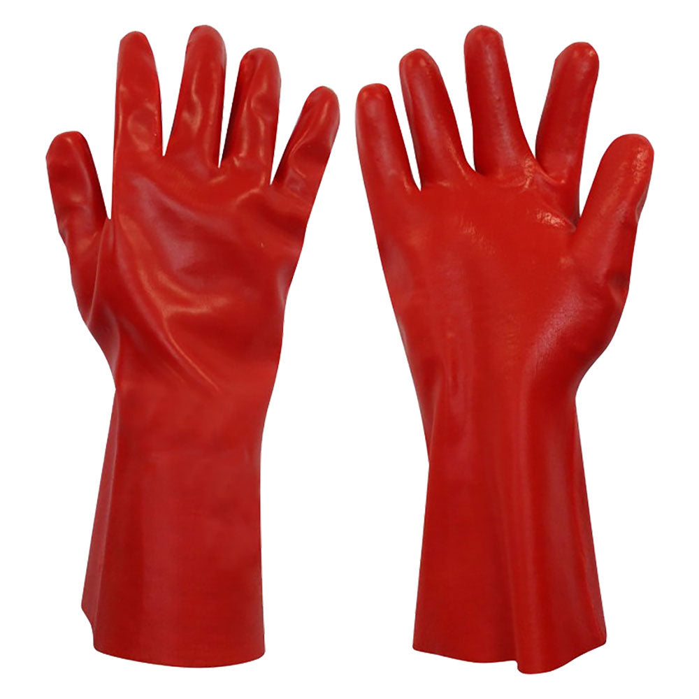 GUANTI PVC IMPREGNATO 'STANDARD' taglia unica- 12 coppia  - NERI