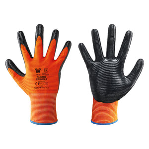 GUANTI FILO CONTINUO ART.16 NBR CRINKLE Tg. 9- 12 coppia  - NERI