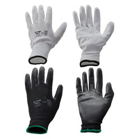 GUANTI POLIESTERE / POLIURETANO Tg.10 (XL) - palmo bianco- 12 coppia  - GRIFON SAFETY