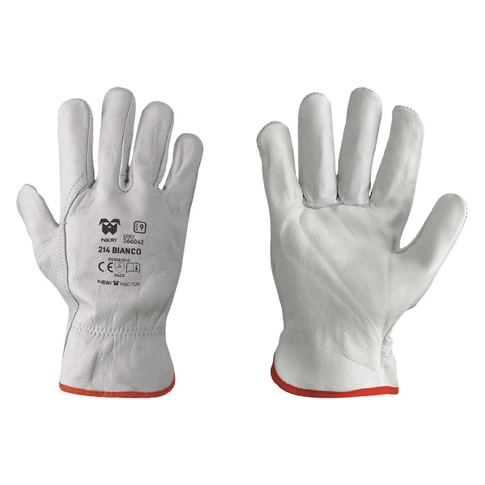 GUANTI PELLE FIORE BOVINO ART.214 Tg.10- 12 coppia  - NERI