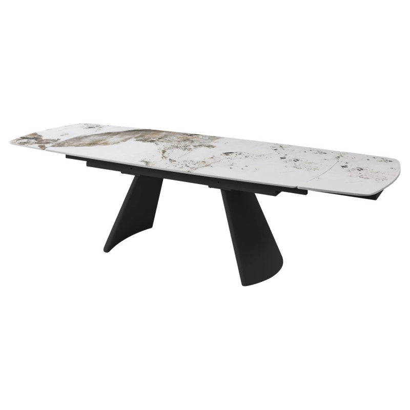 Tavolo Finlay Dimensione 200(280)*100*76 Top Marrone + Gambe Nere