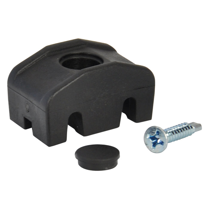 PIASTRINA DI FISSAGGIO IN NYLON colore nero- 12 pezzi  - FERRO BULLONI