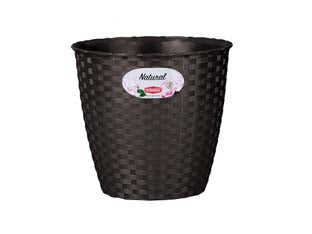 VASO NATURAL MOKA- -  ø cm.29x26.5h. - lt.12.5 - 3 pezzi STEFANPLAST