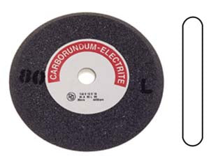 MOLA  ABRASIVA  AD IMPASTO CERAMICO IN CORINDONE GRIGIO PROFILO C  ø mm.175x8 foro 20 grana 80 PG A96.C08    PG