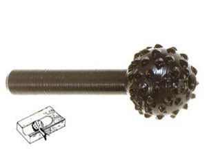 FRESA-RASPA SFERICA ROTATIVA PER LEGNO- - codolo mm.6 per trapano PG 434.00 - 5 blister PG