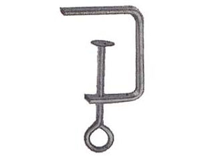 MORSETTI TRAFORO- - mm.50 in ferro lucido - 6 pezzi