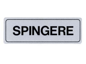 TARGHETTA ADESIVA SPINGERE- - cm.15x5h. - 10 pezzi