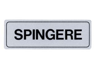 TARGHETTA ADESIVA SPINGERE- - cm.15x5h. - 10 pezzi