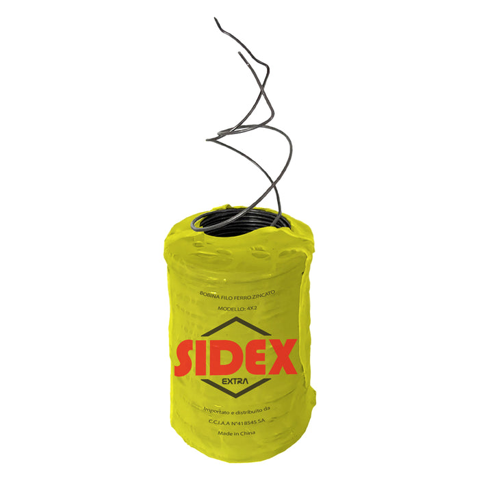 BOBINA FILO FERRO ZINCATO A 2 FILI n. 4 x 2- 25 kg  - SIDEX