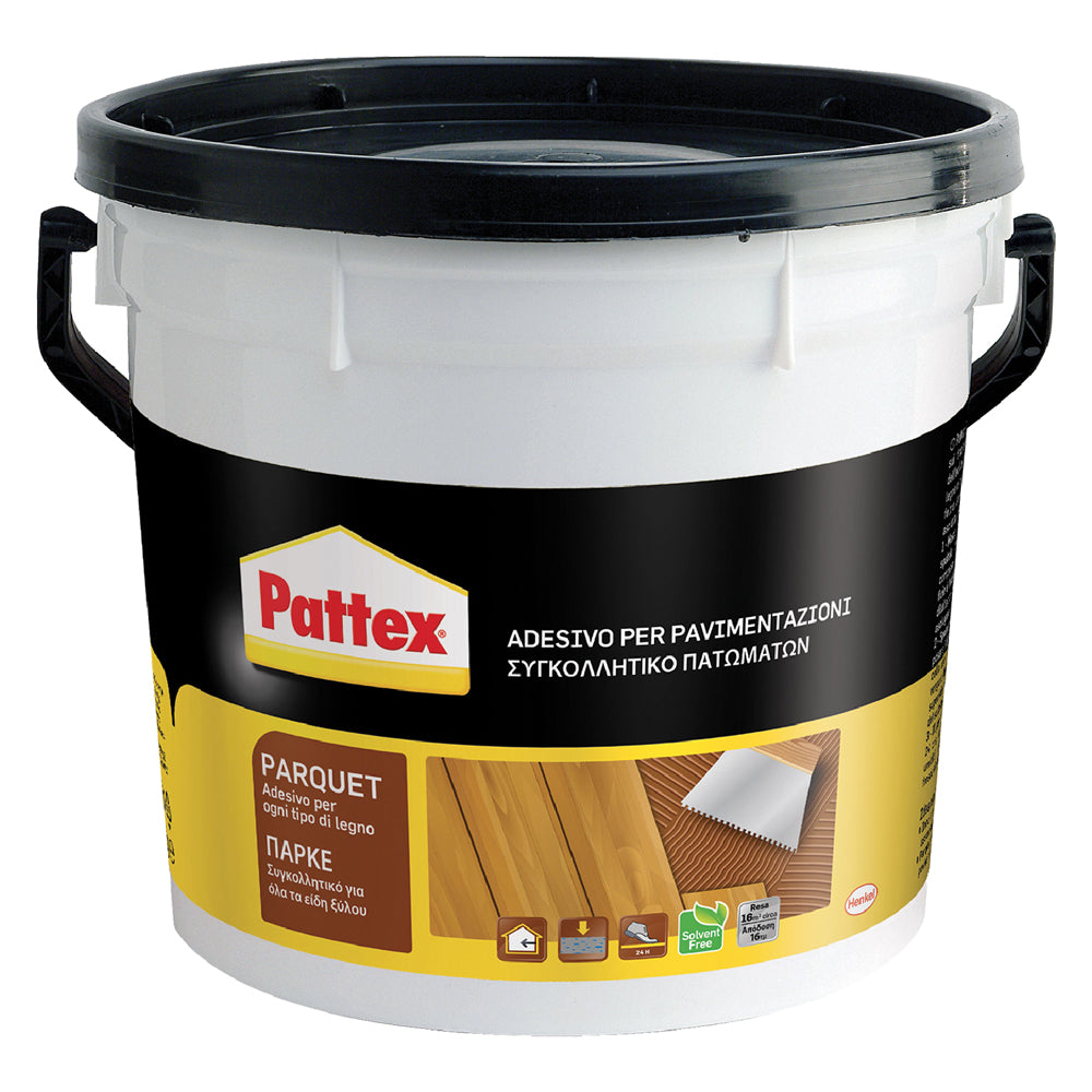 ADESIVO PER PAVIMENTI LEGNO 'PATTEX PARQUET' Kg. 5 - secchio plastico  - PATTEX