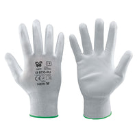 GUANTI '13 ECO-PU' Tg. 7  bianco- 12 coppia  - NERI