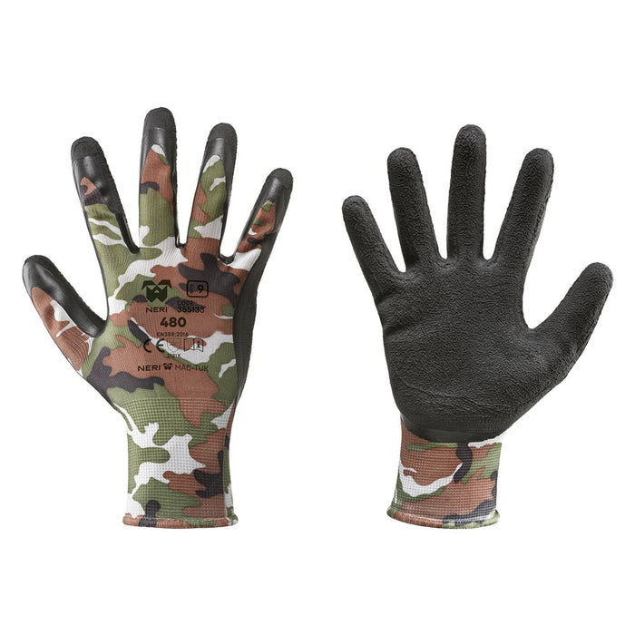 GUANTI POLIESTERE/LATTICE MAC TUK - Tg.8- 12 coppia  - NERI