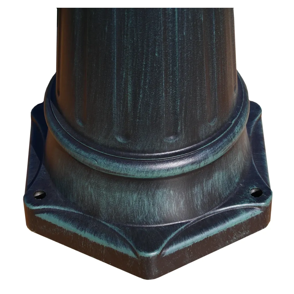 Lampione da Giardino 2 Bracci 230 cm Verde Scuro/Nero Alluminio CFW7938719