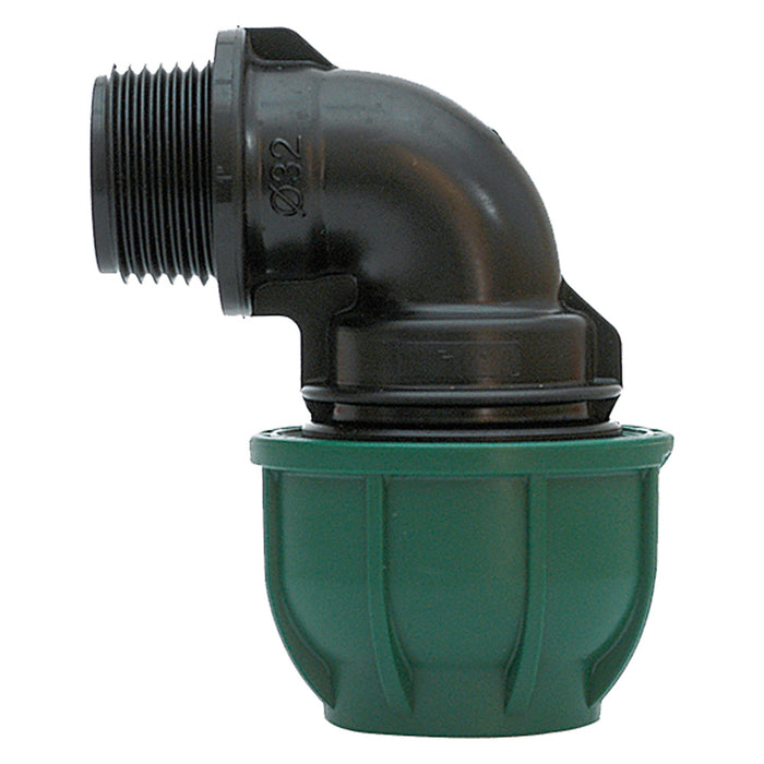 GOMITO A 90  ° CON DERIVAZIONE MASCHIO  EE ? 32 x 1 - PN 125- 10 pezzi  - IRRITEC