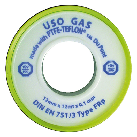 NASTRO TEFLON PER GAS 'PROFESSIONALE' 1/2x12 mt. x0,1 mm - cf. 10 rt.  - VIKY