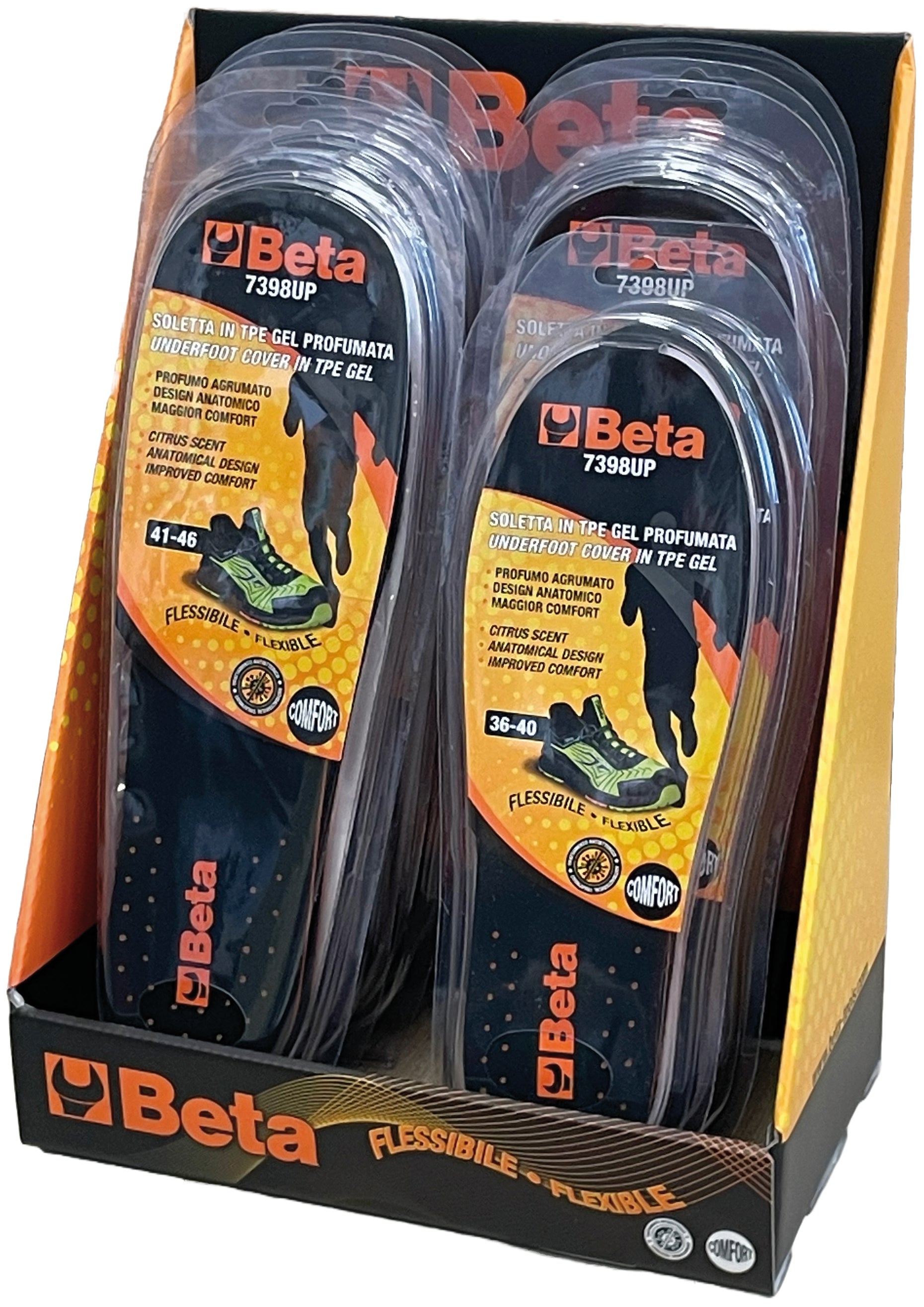 Beta SOTTOPIEDI IN GEL PROFUMATI Art. 7398UP/E10 ESPOSITORE 10 PAIA