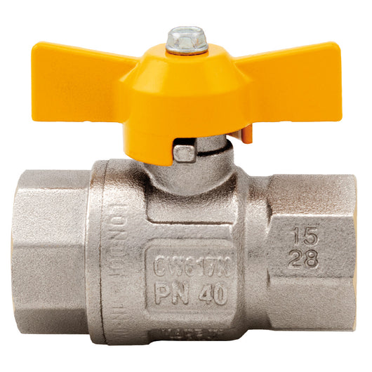 VALVOLA A SFERA PER GAS MANIGLIA A 'T' 1 FF  - ITAP