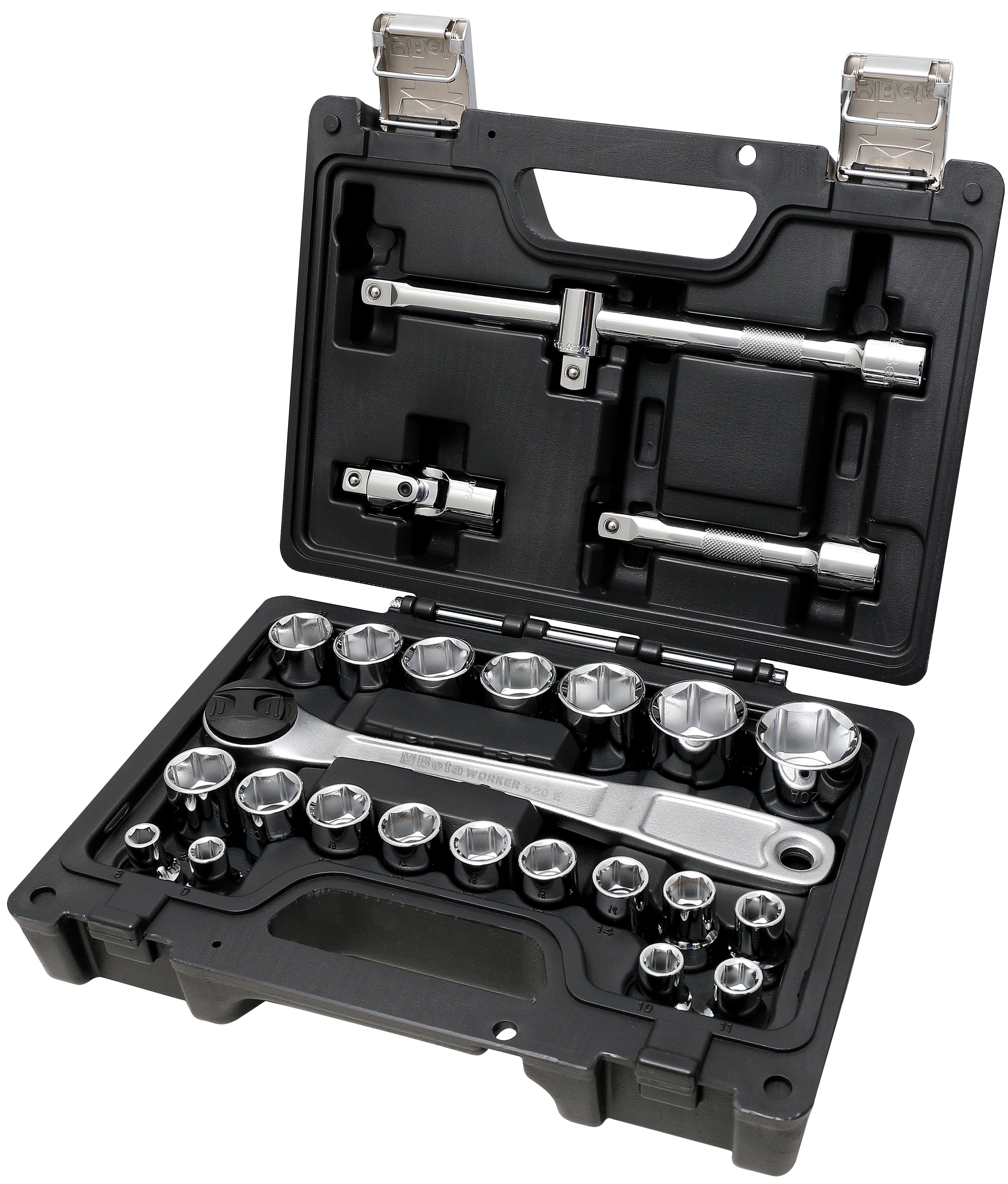 Beta VALIGETTA CHIAVI A BUSSOLA ESAGONALI 1/2 25 PEZZI Art. 923E/C25