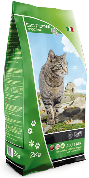 Bio Form CROCCHETTE PER GATTI CAT ADULT MIX Proteine/Grassi 30-12% - sacco kg. 2