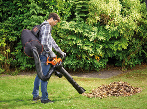 Black+Decker ASPIRATORE SOFFIATORE TRITURATORE ELETTRICO BEBLV300-QS 3.000 W con zaino