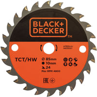 Black+Decker LAMA TCT A7525-XJ PER MINI SEGA CIRCOLARE Ø mm. 85 - 24 denti legno